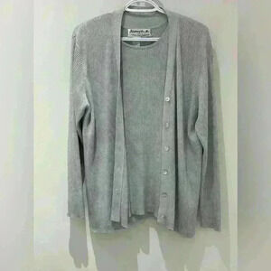 Joseph A Paris London New York 2 piece set  cardigan and tank silk size large